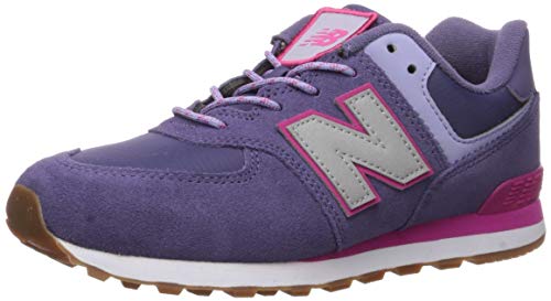 New Balance 574 V1 Camp Sneaker, Violet Fluorite, 3.5 Wide US Unisex Little_Kid