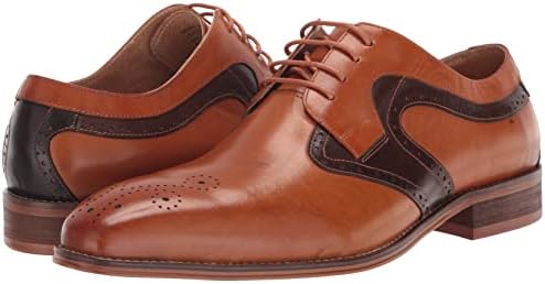 Stacy Adams Men's Palmer Medallion Toe Oxford, TAN Multi, 9 | Image 6