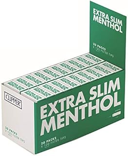 CLIPPER EXTRA SLIM MENTHOL FILTER TIPS 20 PACKS