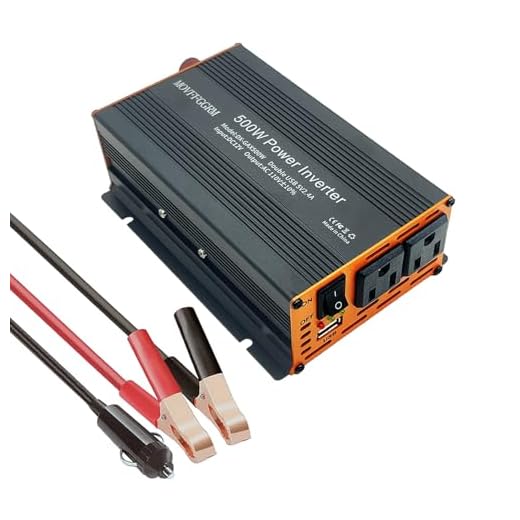 MOVFFGGRM 500W Power Inverter Modified Sine Wave for Vehicles,DC 12V to 110V 120V New Black