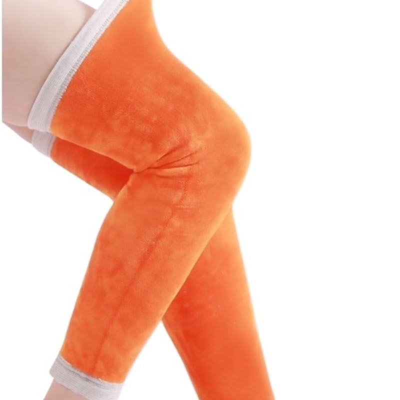 Winter Fleece Warm Knee Pads for Men Women Anti Slip Leg Guards