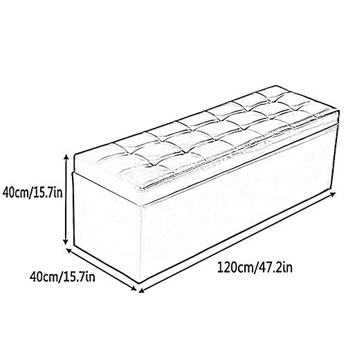 Banc Ottoman en similicuir robuste, charge max 150 kg