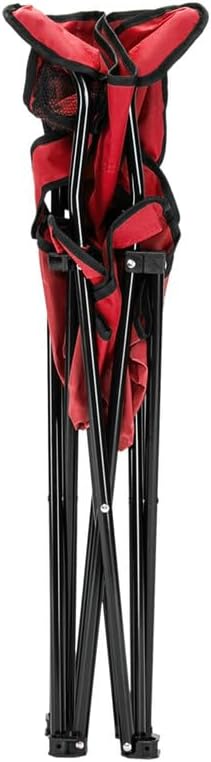 Miniatura 4 de NOLLAM Silla plegable para acampar al aire libre, soporte resistente, marco de acero de 230 libras, silla plegable acolchada con soporte para tazas,