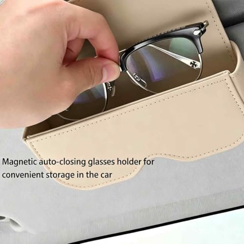 Image of 1 PCS Sunglass Holder for Car, Automotive Eyewear Storage Case, Compact Car Interior Accessories for Driving Convenience