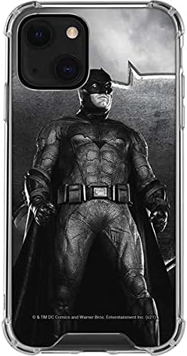 Skinit Clear Phone Case Compatible with iPhone 13 - Officially Licensed The Justice League (2017) Batman Poster Design