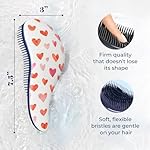 Crave Naturals Glide Thru Detangling Hair Brush for Adults and Kids - Detangler Hairbrush for Curly or Straight, Wet or Dry Hair - Gentle on Tangles Comb - Purple and Pink Hearts (Pack of 2) - Image 3