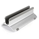 Vertical Laptop Stand Holder - MOTONG MacBook Stand for Tablet, Laptop, Notebooks or Pad with Thickness from 0.55 inch to 0.9 inch - Aluminum Alloy(Silver)
