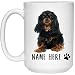 Personalized Name Cavalier King Charles Spaniel Black Tan Gifts For Women Men Custom Text Coffee Mug Ceramic Cup 15oz - Christmas, Birthday, Funny Gift For Dog Mom Dad