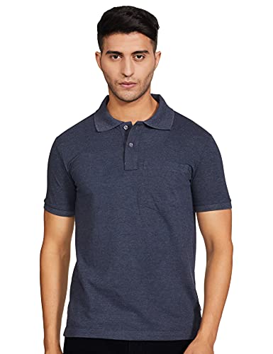Image of Rupa Bumchums Men Super Combed Cotton Solid Half Sleeve Club Collar Polo Regular Fit T-Shirt with Chest Pocket