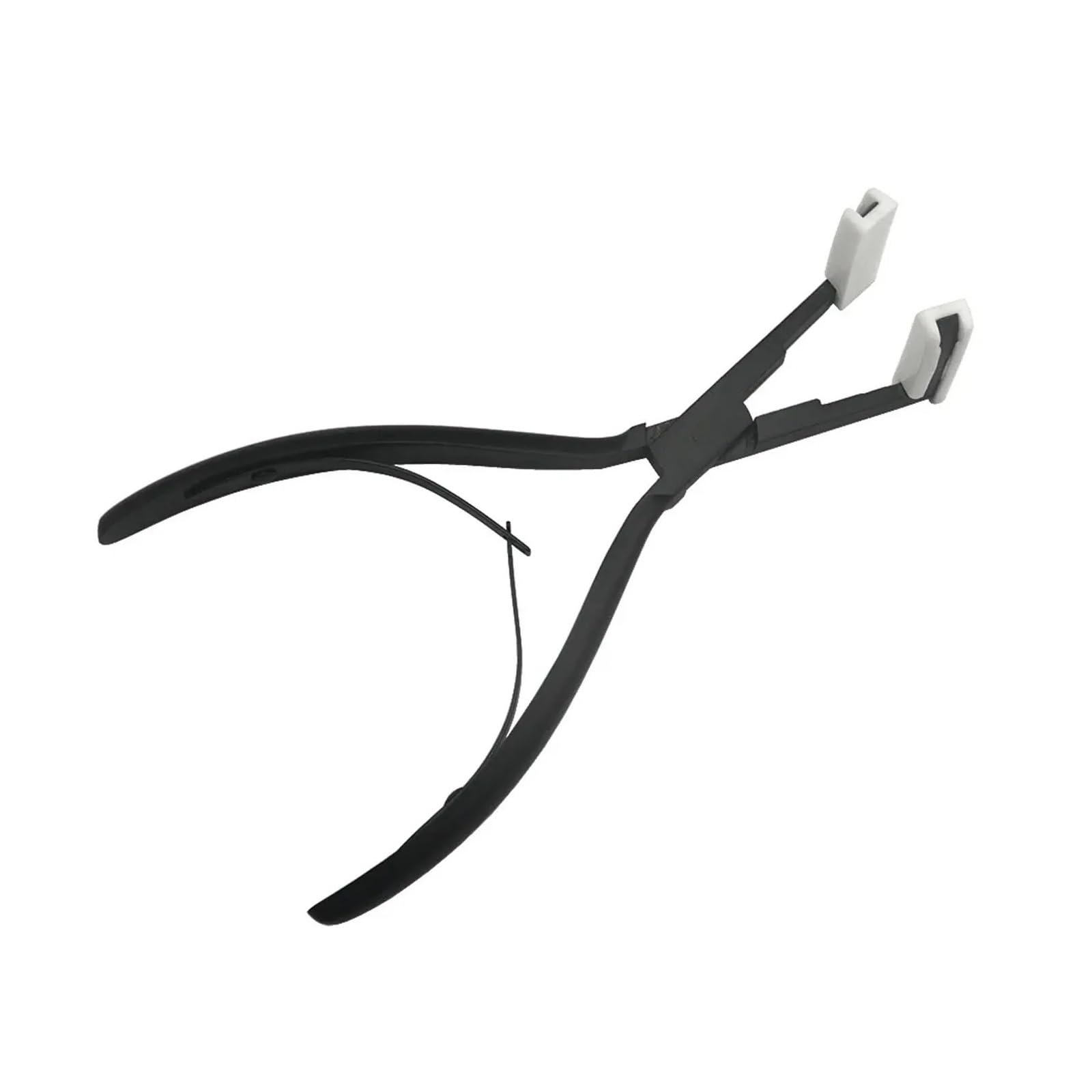 Mzsklw Black Hair Extension Pliers 1Pc 7-Inch Stainless Steel Hair Extension Tape Sealing Pliers Professional Tool For Keratin Extensions