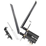Ubit 6Ghz WiFi Card 5400Mbps PCIe WiFi 6E Card, Intel WiFi 6E AX210 Chip with Bluetooth, 160MHz Tri-Bands(6GHz/5GHz/2.4GHz) Wireless WiFi 6 Card for Desktop Windows 11/10(64Bit)