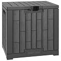 EAST OAK Outdoor Storage Box, 31 Gallon Deck Box for Patio Cushions, Pool Accessories & Garden Tools, Waterproof Resin Storage Container, Ash Grey