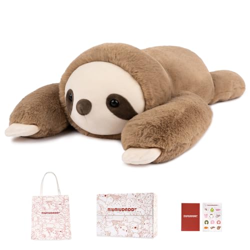 Image of Niuniu Daddy Weighted Stuffed Animals, Gift Box Set, Sloth Plush Toy, 25 in, 5 lb