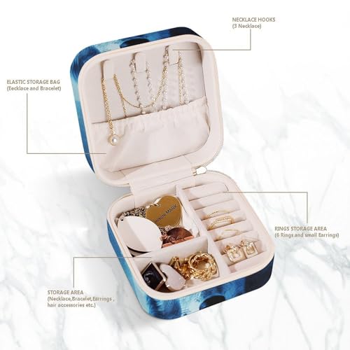 Mini boîte à bijoux pour bagues et colliers compacte et portable