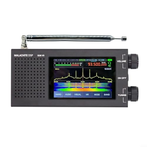 Image of Malachite Receivers, DSP-SDR 1.10d Radio Receiver V5 with Optional Board AM CW SSB NFM WFM Shortwave Radio Receiver 3.5In LCD Display