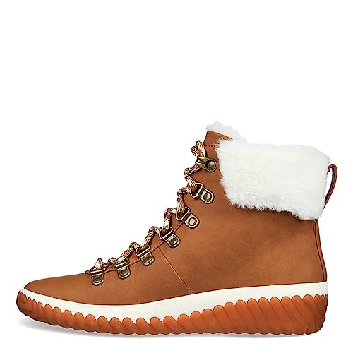 Skechers Skechers Women's Serrated Pond-Modern Space Rain Boot, Chestnut, 8 US