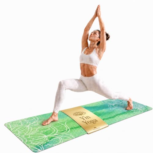Yin Yogamatte aus Naturkautschuk I Hot Yoga Mikrofasermatte I Maschinenwaschbar I I...