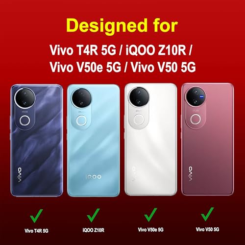 Image of Zapcase Back Case Cover for Vivo T4R 5G | Compatible for Vivo T4R 5G Back Cover | Liquid Silicon Magic Case with Camera Protection | Red