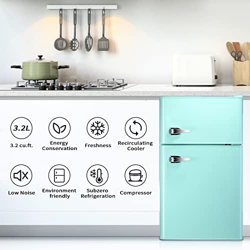 Antarctic Star 58F90GR Compact Mini Refrigerator Separate Freezer thumb #4