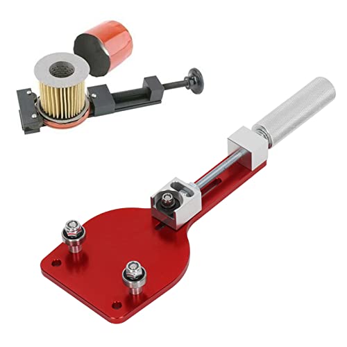 Srum 77750 Cortador de Filtro de Aceite, Herramienta de Corte de Filtro de Aceite de Aleación de Zinc Herramienta de Reparación de Automóviles para Rango de Corte de Filtro de 2‑3/8 Pulg. a 5(Rojo) Cover