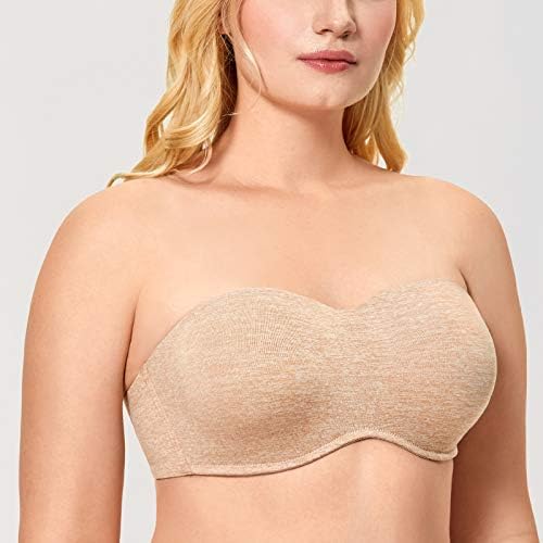 DELIMIRA Naadloze Grote Maten Strapless Minimizer-BH Voor Dames Taupe 90D