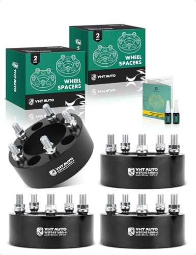 YHTAUTO - YHTAUTO 5x4.5 Wheel Spacers 2 Inch Fits Jeep XJ ZJ KJ KK YJ TJ Grand Cherokee, Wrangler, Ford, Lincoln, Mercury, 5x114.3mm Tire Spacers w/ 1/2" Studs 87.1 mm Center Bore 5 Lug 4PCS