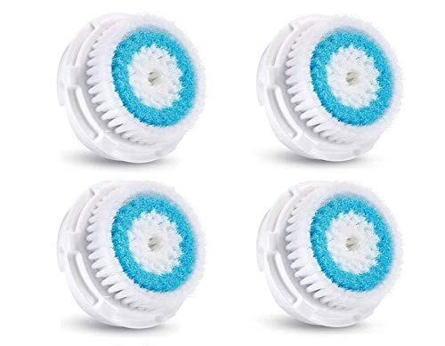 Compatible Replacement Facial Cleansing Brush Heads Replacements (4PC Blue)