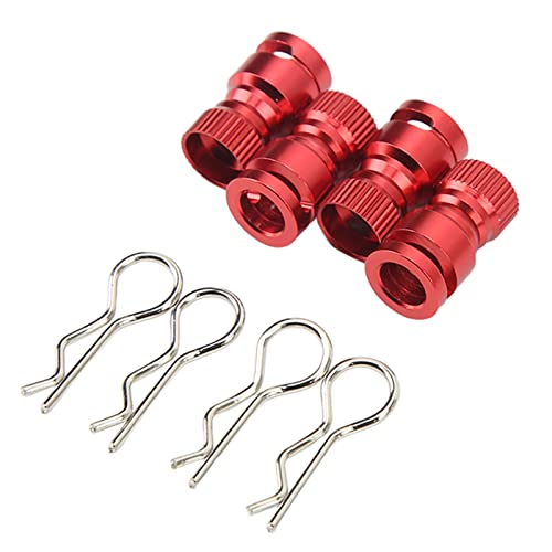 Rankomu Metalowy lokalizator otworów do montażu na korpusie RC, magnetyczny lokalizator otworów w skorupie samochodowej, do PC, powłoka PVC, RC, czerwony, precyzyjne dopasowanie do modeli RC