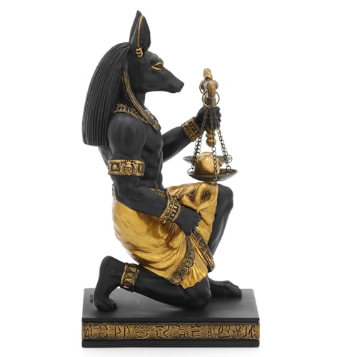Estatua Resina Dios Anubis Egipcio 7.25 Inch Negro Dorado miniatura 4