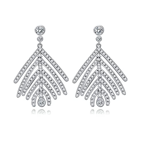 Boucles d'oreilles feuille pavée de zircones : l'éclat durable sans irritation