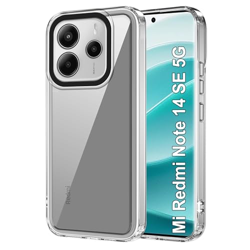 Image of Zapcase Back Case Cover for Mi Redmi Note 14 SE 5G | Compatible for Mi Redmi Note 14 SE 5G Back Cover | Case Cover with Camera Protection | (TPU + PC | Transparent)