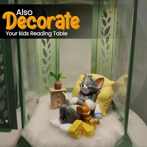 Image of FUNFOB Tom & Jerry Action Figure Height - 8cm Car Dashboard Accessorie Table Top Collectible PVC Multicolour | Tom & Jerry Sleeping