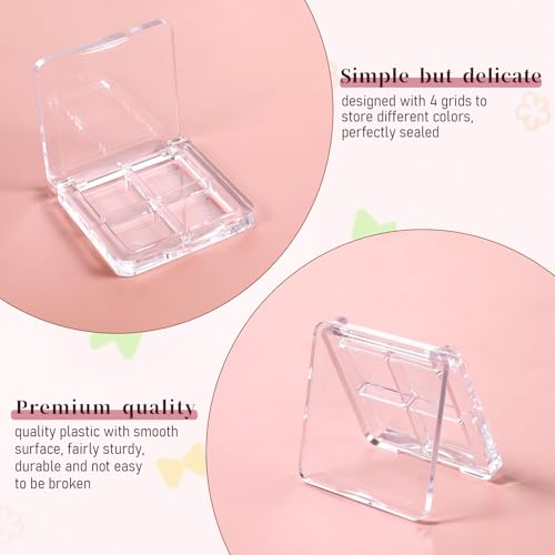 BOHUIZ 2 Pcs Empty Makeup Palette, Empty Lipstick Palette Empty Eyeshadow Palette Portable Lipstick Box Blush Eyeshadow Pan for DIY Makeup Containers - Thumbnail 6