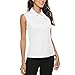 AIRIKE Golf Polo Shirts for Women Sleeveless Summer Sports Athletic Fashionable Workwear-Quick Dry Womens Tank Tops (White, XX-Large)