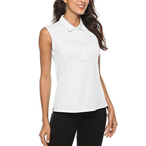 Image of AIRIKE Golf Polo Shirts for Women Sleeveless Summer Sports Athletic Fashionable Workwear-Quick Dry Womens Tank Tops