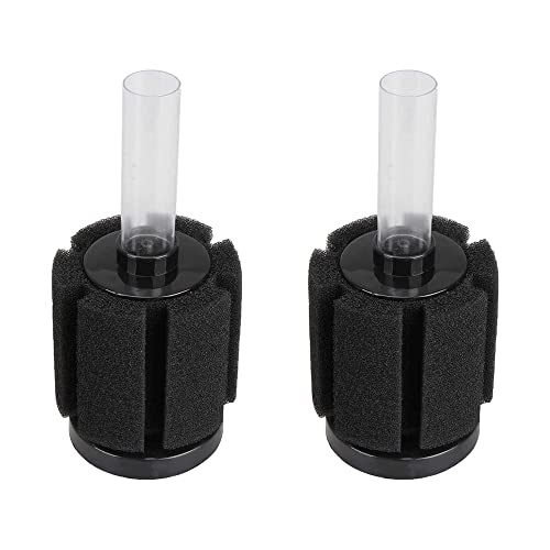 Image of SunGrow 10-Gallon Betta Sponge Filter, Underwater Center Aquarium Filter, Attach it to Air Pump (Not Included) to Run, Works for Tropical Fish & Breeder Aquarium, Perfect for Fry & Small Fish, 2 Pcs