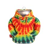 Puffin The Hoodie Insulated Can Cooler - 12 & 16 oz - Red & Green Tie Dye