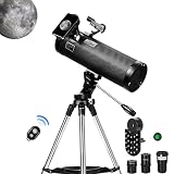 reflectores led inalambricos *Lista del paquete: 1 telescopio astronómico, 1 ocular K20mm, 1 ocular K10mm, 1 visor de punto rojo, 1 lente barlow, 1 trípode de acero ajustable, 1 bandeja, 1 control remoto inalámbrico, 1 adaptador de teléfono, 1 constelación Diagrama, 1 filtro lunar, 1 manual de usuario.