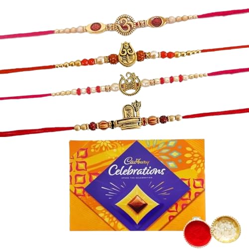 Image of Maalpani Rakhi with Celebration Pack For Brother - Raksha-Bandhan Festival, Chocolate