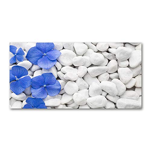 Tirages sur toile Hortensia Bleu Tulup 100x50 cm pour décoration murale salon