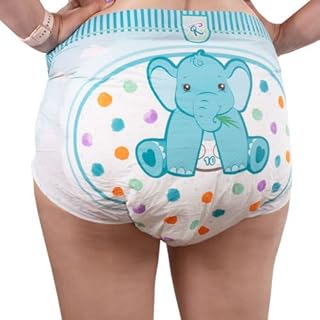 Rearz - Critter Caboose Brief Adult Printed Diapers Sample - 7600ml (Large (33"-42"))
