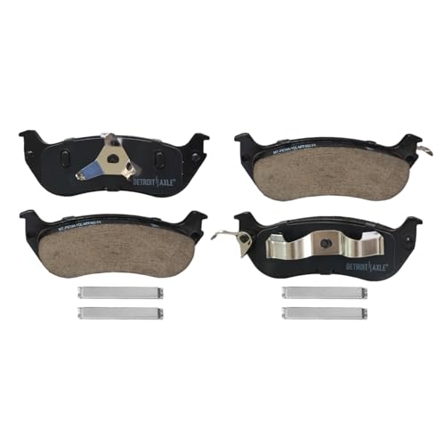 Image of Detroit Axle - Rear Brake Pads for 96-02 Ford Crown Victoria | Lincoln Town Car Mercury Grand Marquis, Ceramic Brake Pads 1996 1997 1998 1999 2000 2001 2002 Replacement