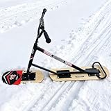 Snow Scooter - Stabile Doppelklingen, 360° Lenkung, verstärktes Aluminium, leicht zu fahren, All-Terrain Schlitten für Anfänger und Winterfreizeit