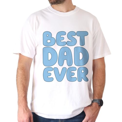 Best Dad Ever Tshirt - Dad Shirt - Daddy Shirts - Father T-Shirts - Fathers Day Shirt - Gifts for Dads on Fathers Day Christmas Birthday (White S)
