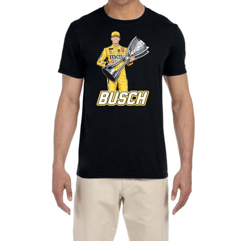 Tenacious Tops Kyle Busch Trophy Logo Shirt T-Shirt Adult Large Black