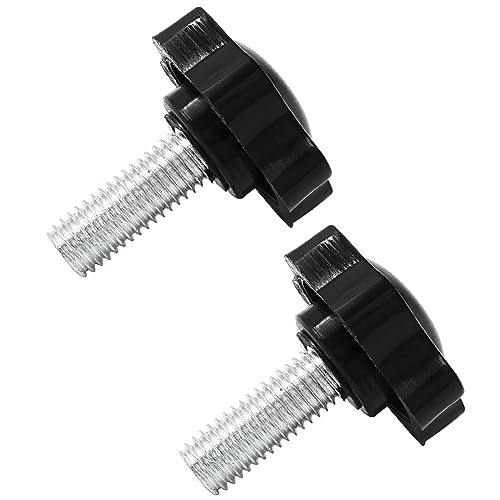Jiozermi 2 PCS M10 x 25mm Thread Black Star Hand Knob
