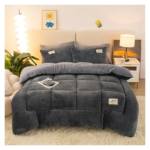 Edredón de cordero reversible para noches de invierno en el dormitorio principal acogedor 3