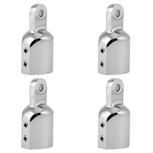 Fenteer 4個 アイエンドキャップ チューブ ビミニトップ フィッティング ハードウェア マリン 316 ステンレススチール 25mm