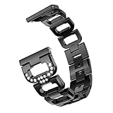 FÁCIL DE INSTALAR: la banda con un marco de acero inoxidable bien ensamblado protege el reloj desde cero y sujeta la banda de forma segura, protege perfectamente tu rastreador de ejercicios mientras practicas deportes aire libre o trabajas a diario.