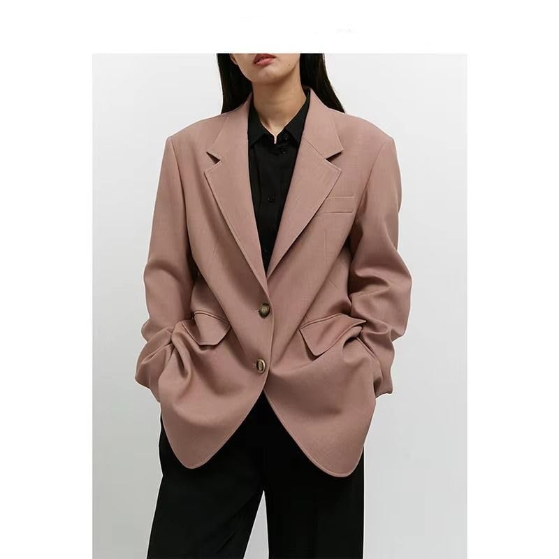 Blazer oversize petite taille femmes veste décontractée mi-longue - 2